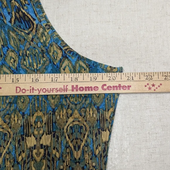 ​Chaps Ikat Print Keyhole Blouse - XL - Picture 9 of 11